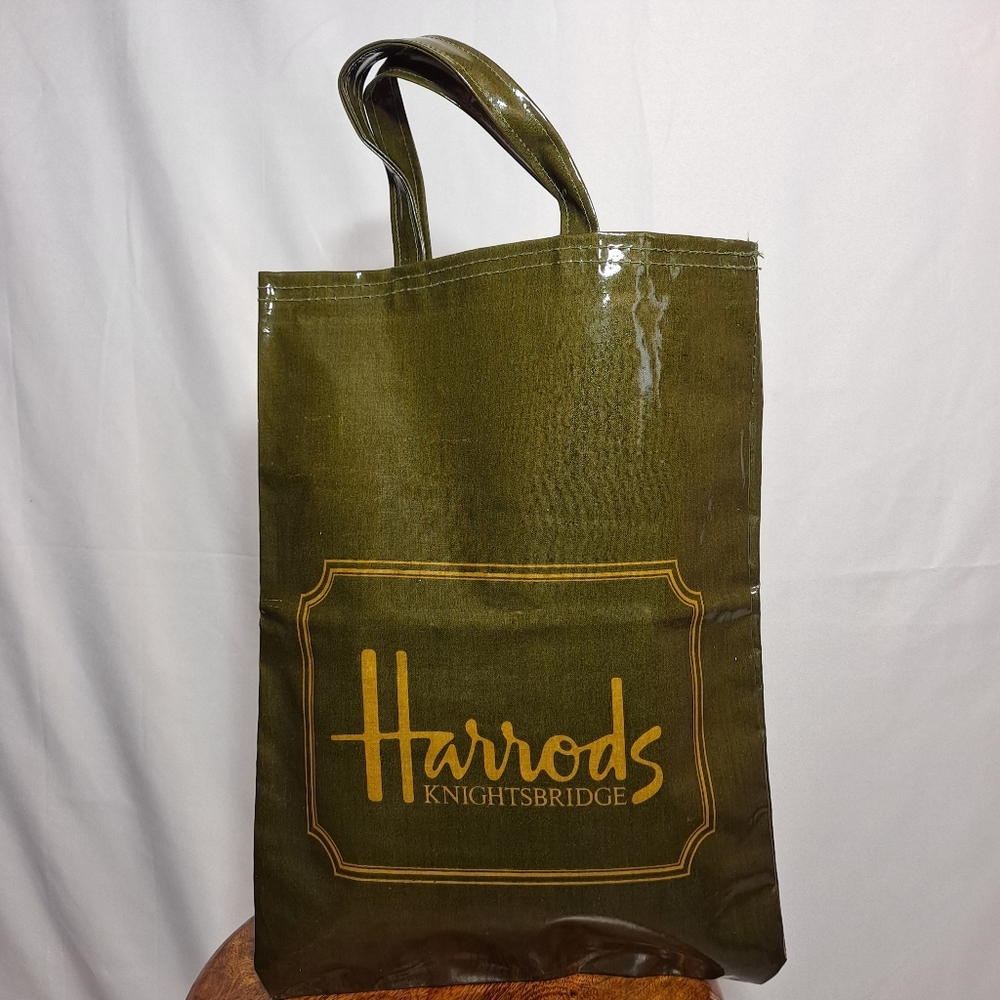 Harrods Hunter Green Slim Tote Bag
